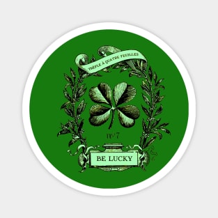 Be Lucky, Four Leaf Clover Magnet